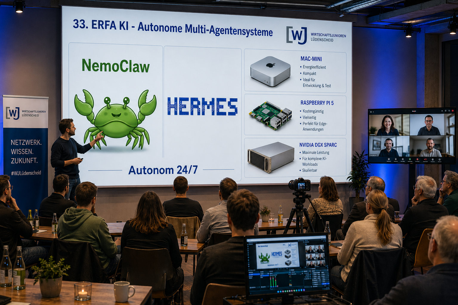 Bild zeigt Autonome Multi Agentensysteme wie Hermes oder OpenClaw
